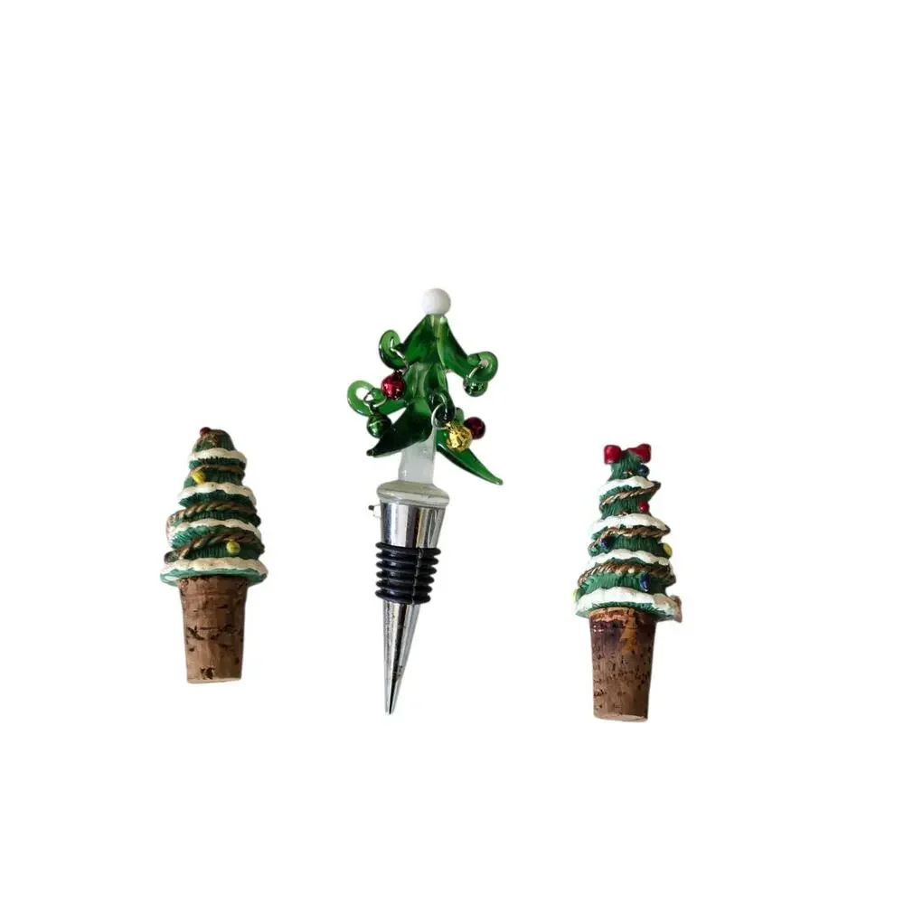 Christmas Tree Wine Stoppers See Desc Unique Vintage